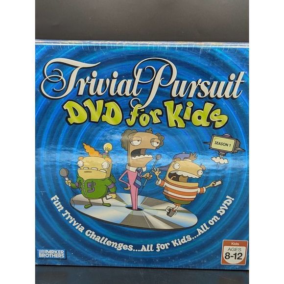 Trivial Pursuit DVD For Kids 2-6 Players Ages 8-12 Fun Trivia Sealed Brand New - Picture 2 of 6